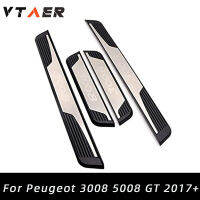 สำหรับเปอโยต์3008 II GT 2016-2021 Pelindung Pelat Scuff Pintu Mobil Aksesori Mobil a 4 Buah