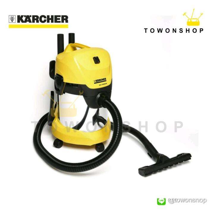 karcher-เครื่องดูดฝุ่น-ดูดฝุ่นในรถ-โซฟา-พรม-พื้นเปียก-ดูดน้ำ-เป่าลม-เป่าใบไม้-ถังสเตนเลส-17-ลิตร-multi-functional-vacuum-cleaner-wet-dry-wd-3-premium