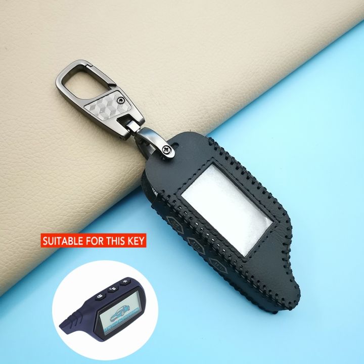 car-style-leather-key-cover-case-for-starline-b9-b6-a91-a61-two-way-twage-car-alarm-system-3-button-key-chain