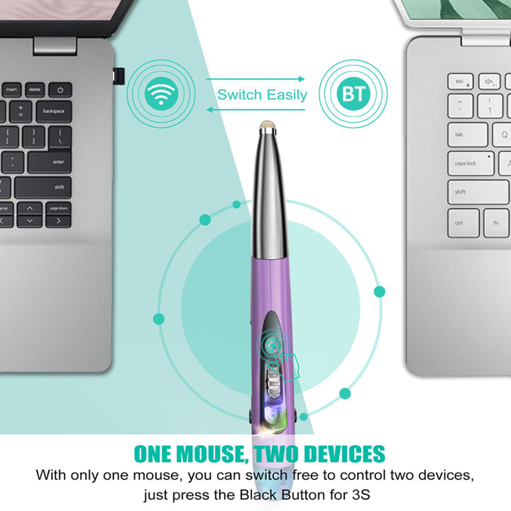 สามโหมด2-4g-bt3-0-5-0-wireless-opticalเมาส์ปากกา800-1200-1600dpiกระเป๋าเมาส์ปากกาเมาส์สำหรับเครื่องพีซีคอมพิวเตอร์แล็ปท็อป