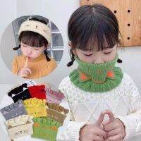 ❅﹉✲  1-10yeaars Children Bib Autumn Winter Baby Scarf Dual-use Turban Cute Fake Collar Kitten Korean Kids Knitted Scarf Accessories