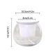 Transparent Flower Pots Round Hydroponics Plant Pot Vase Self-absorbent Water Planter Home Bonsai Indoor Modern Tabletop Decor