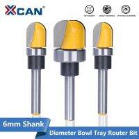 XCAN Wood Router Bit 6mm Shank 3 / 4-1 / 2 เส้นผ่านศูนย์กลางถาดชามเราเตอร์บิตเครื่องตัดมิลลิ่งจมูกกลมสําหรับเครื่องมือตัดไม้