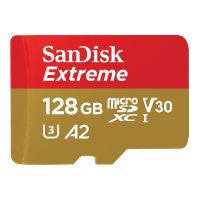 เม็มโมรี่การ์ด} 128 GB MICRO SD CARD (ไมโครเอสดีการ์ด) SANDISK SDXC EXTREME CLASS 10 (SDSQXA1-128G-GN6MN)}