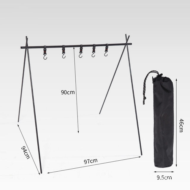 90-97-94cm-ราวแขวนแคมป์ปิ้ง-ที่แขวนหม้อ-camping-อุปกรณ์แคมปิ้ง