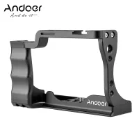 Andoer Camera Cage Aluminium Alloy For Canon EOS M50 M50 II DSLR Camera With Cold Shoe Mount 14-Inch &amp; 38-Inch Screw Holes