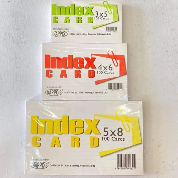 Index Card/ 5 x 8 /100pcs Lazada PH