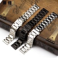 2023 ☈∏✲ XIN-C时尚5 Extra thick stainless steel watch strap solid three beads silver/black 18/20/22/24MM polished frosted mens watch strap