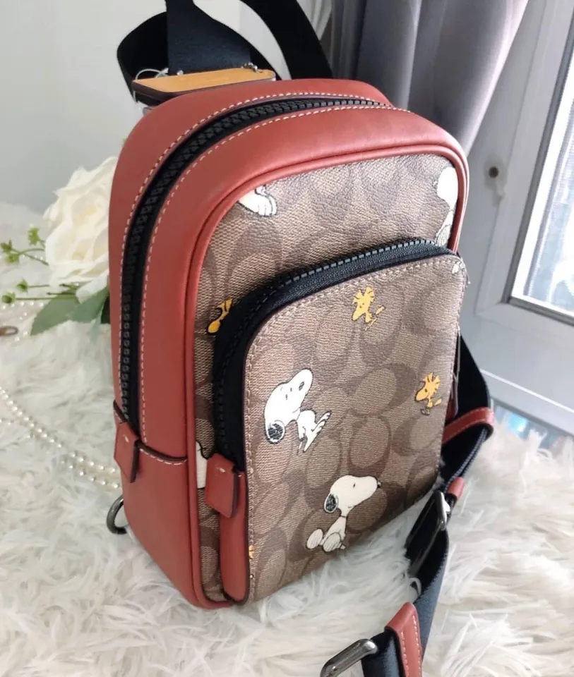 NWT Coach Track Pack 14 In Signature Canvas