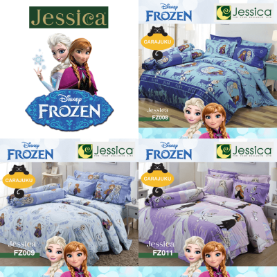 JESSICA ชุดผ้าปูที่นอน+ผ้านวม 5 ฟุต โฟรเซ่น Frozen (ชุด 6 ชิ้น) (เลือกสินค้าที่ตัวเลือก) #เจสสิกา ผ้าปู ผ้าปูที่นอน เจ้าหญิง อันนา เอลซ่า Princess