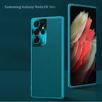 Case Samsung Galaxy Note 20 เคส กาแลคซี่โน๊ต Leather Premium Slim  สีเขียวเข้ม