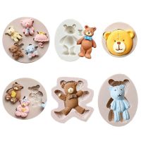 Bears Silicone Mold  DIY  bows bear face pillows silicone  mold  cake chocolate decorate plaster Fudge sugar mold Bread Cake  Cookie Accessories