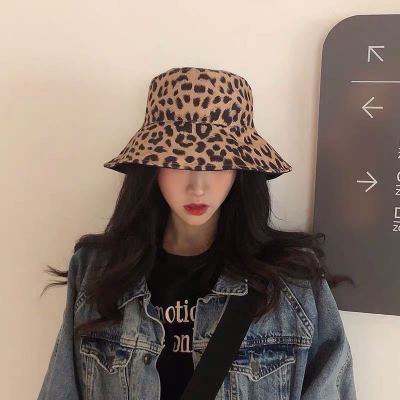 [hot]Womens Leopard Reversible Bucket Hat Printed Summer Autumn Panama Hat Hip Hop Caps Outdoor Fishing Lady Sun Fisherman Hat 2022