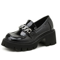 Japanese Womens Shoes Oxfords Platform Pumps Casual Patent Leather Creepers Fashion British Rubber Ladys Dress Shoes Loafers