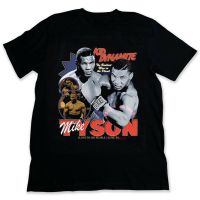 เสื้อยืดสีดำยี่ห้อ Mike Tyson Irron สำหรับผู้ชายเสื้อยืดของขวัญสไตล์ย้อนยุคแบรนด์คุณภาพสูงเสื้อยืดแขนลำลองขาสั้นคอกลมแฟชั่นพิมพ์ลายเสื้อคอกลมผ้าคอตตอน100% ฤดูร้อน