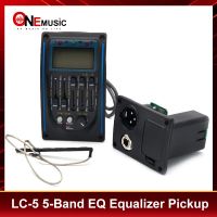 LC-5เครื่องจูน LCD ปิ๊กอัพ5สาย Gustitar EQ Preamp ระบบอีควอไลเซอร์รถกระบะพีโซวาร์นาบิรู