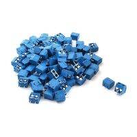 [HOT QAA,JXHKLWW 121] 100Pcs 2P Plug In Screw Terminal Block Connector 5.08Mm Pitch Blue