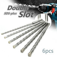 New 6pcs 160210260mm SDS Plus Crosshead Twin spiral Hammer Drill Bit Set 6810121416mm Round Shank Twist Electric Hammer