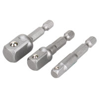 3pcs เจาะ ซ็อกเก็ตอะแดปเตอร์ Hex Drive ถึง 1/4 "3/8" 1/2 "ไดร์เวอร์อิมแพ็คไดรฟ์