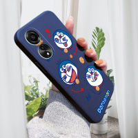 เคสสำหรับ OPPO A78 4G การ์ตูน Doraemn เคสมือถือลายแมวสี่เหลี่ยมปลอกซิลิโคนของเหลวเคสป้องกันทนแรงกระแทกกล้องคลุมทั้งหมด