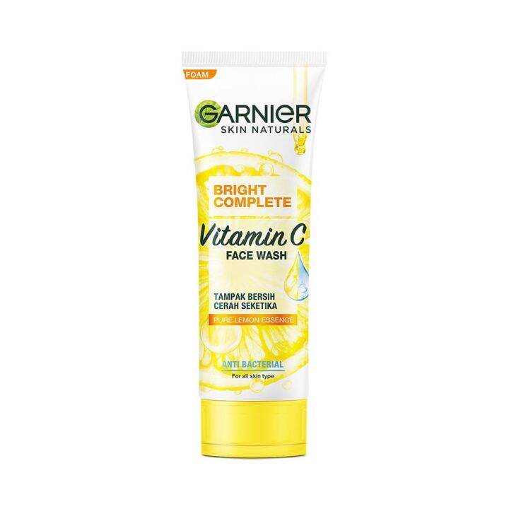 Garnier Bright Complete Brightening Face Wash Pure Lemon Essence 50ml