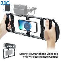 JJC Magnetic Smartphone Video Rig Kit พร้อมรีโมทคอนโทรล Vlog Cage Stabilizer Gimbal สำหรับ MagSafe iPhone 14/14 Pro/ 14 Pro Max/ 13