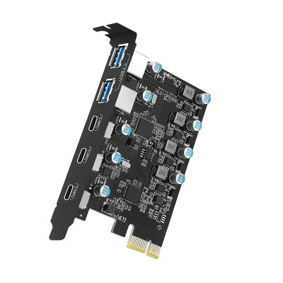 PCIe Expansion Card to 5 Port (3X USB C,2X USB 3.0-A ) PCI Express Expansion Card for Windows 10/8/7 and MAC OS 10.8.2