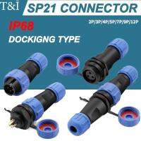 IP68 SP21 Docking Waterproof Male and Female Butt Aviation Connector Socket with 2/3/4/5/6/7/9/12 Pins for Industrial Use