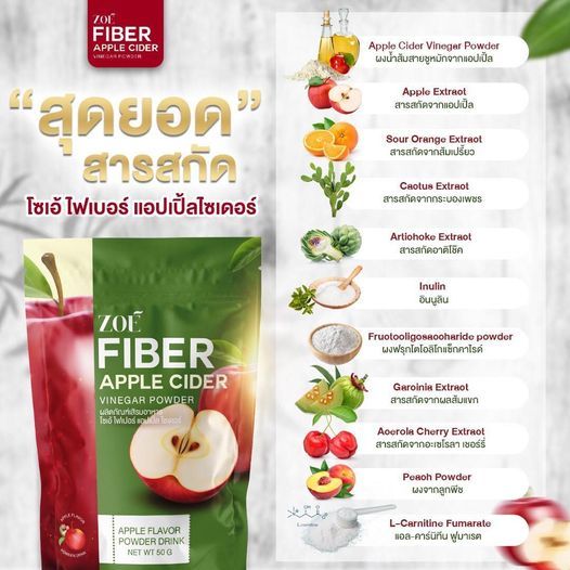 ซื่อ1แถม2-applecider-zoe-fiber-โซเอ้-ไฟเบอร์-ผงน้ำชงแอปเปิ้ลไซเดอร์-applecider-แอปเปิ้ลไซเดอร์