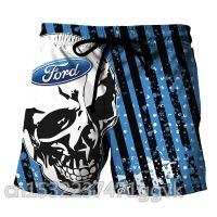 Men Summer Shorts Ford Car 3D Printed Brand shorts Breathable Male Casual Shorts Plus Size Fitness Mens Bodybuilding Shorts