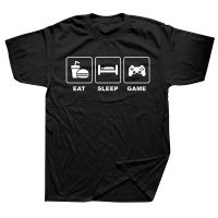 Novelty Awesome Eat Sleep Game Gamer T Shirt Funny Gaming Graphic Cotton Streetwear Short Sleeve Birthday Gifts Summer T shirt XS-6XL