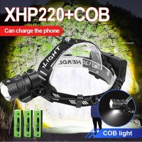 【LZ】▬✟✤  USB recarregável LED Head Lamp poderoso farol 18650 cabeça lanterna tocha XHP160 lanterna de pesca novo 9000 LM XHP220