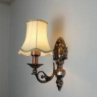 European vintage bronze iron E14 LED bulb wall sconce lamp American retro home deco bedroom bedside wall light fixture