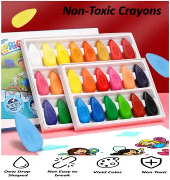 Finger Crayons for Toddlers, 12 Colors Finger Paint Palm Grip Crayons for  Babies Toddler Crayons Washable