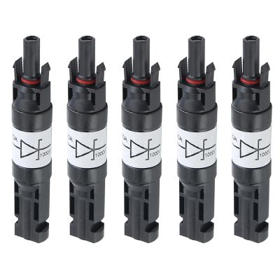 5PCS Solar Connector with Diode Waterproof PV Connector DC1000V 20A IP67 PPO Male Female Connector Plug