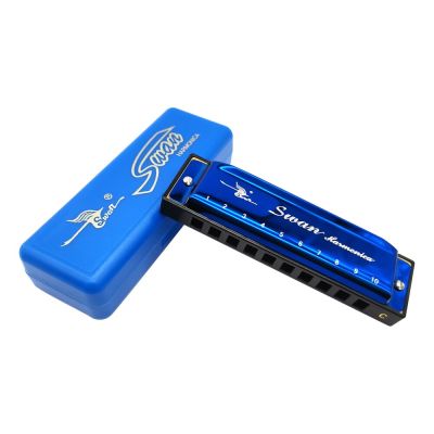 ‘【；】 10 Holes Blues Harmonica Diatonic Gift Mouth Harp Available In Three Colors Beginners S Professional Players Instruments