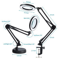 USB 8x Illuminated Magnifier USB 3 Colors 72 LED Magnifying Glass for Soldering Iron RepairTable LampSkincare Beauty Tool