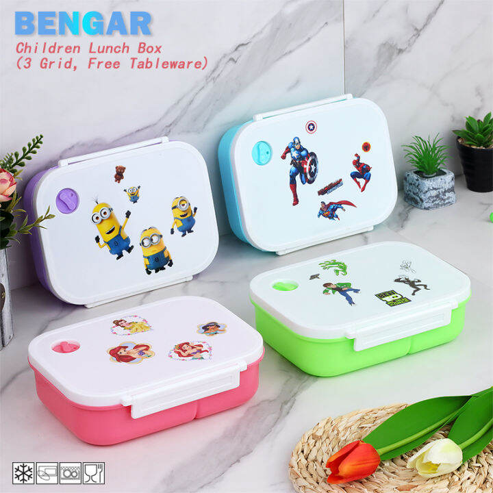 lunch box character lunch box for kids with free spoon and fork plastic