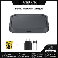 อุปกรณ์ชาร์จไร้สาย Samsung อะแดปเตอร์ชาร์จเร็ว15W EP-P2400 Qi แท่นชาร์จผนังอัจฉริยะสำหรับ Galaxy S8 S9 S10 S20 S21 S22อัลตร้า Note 20 10 + 9แผ่นสมาร์ท