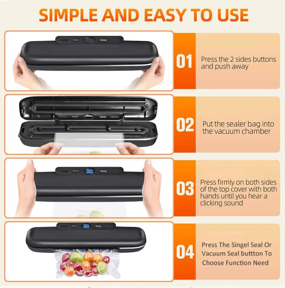 Food Vacuum Sealer 220V Automatic Vacuum Packaging Machine For Food Z-21  Household Vacuum Sealing With 50pcs Package Bags