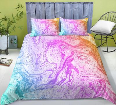 Rainbow Marble Duvet Cover Set Marble Bedding Marble Abstract Art Quilt Cover Queen Bed Set Teens Kids Adult Bedding Set