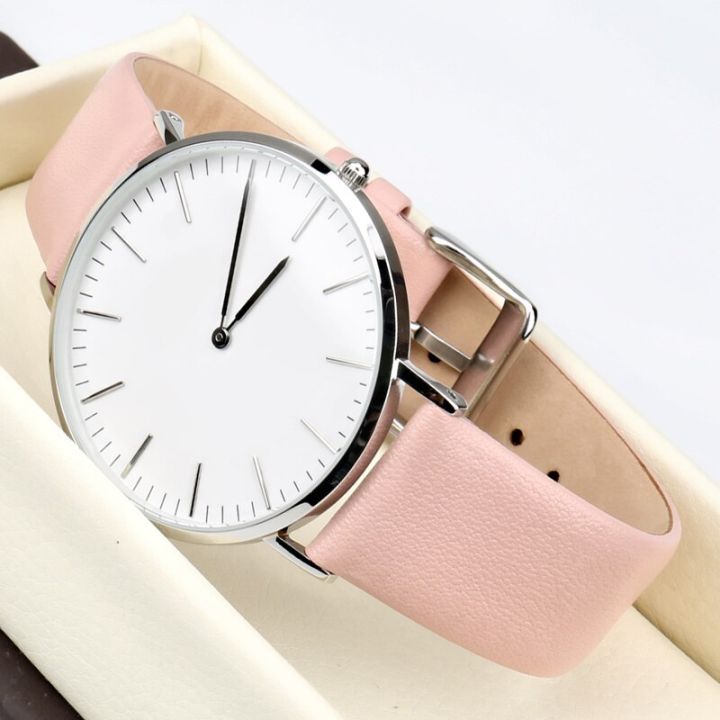 maikes-อุปกรณ์เสริมของนาฬิกาสายนาฬิกาหนังแท้12มม-24มม-สำหรับ-daniel-wellington-dw-สายนาฬิกาสายรัดนาฬิกาข้อมือสีน้ำตาล