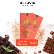 Socola đen nguyên chất 70% cacao đắng vừa ít ngọt Alluvia Chocolate thanh