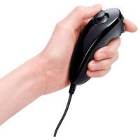 ✜ WII U WII NUNCHUK CONTROLLER (BLACK) (JAPAN)  (By ClaSsIC GaME OfficialS)