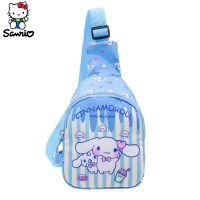 กระเป๋าแฟชั่น Sanrio Dompet Koin Cinnamoroll เด็กกระเป๋าคาดหน้าอก Kuromi Crossbody เด็กชายเด็กหญิง Hello Kitty กระเป๋าหิ้วกระเป๋า Pochacco