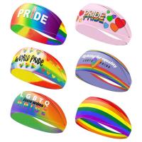 Pride Headbands For Women Rainbow Headband With Letter Printing Pride Festival Accessories Wide Head Band Pride Dress Up Accessories For Photography Performances intensely