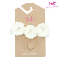 SATI-ผ้าคาดผม-SM. LY FLOWER WHITE HEADBAN-HB028