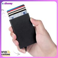 XIHONEY อัตโนมัติ กระเป๋าสตางค์ นักธุรกิจ กระเป๋าป้องกัน ID กระเป๋าบัตร RFID ผู้ถือบัตรเครดิต การปิดกั้น RFID