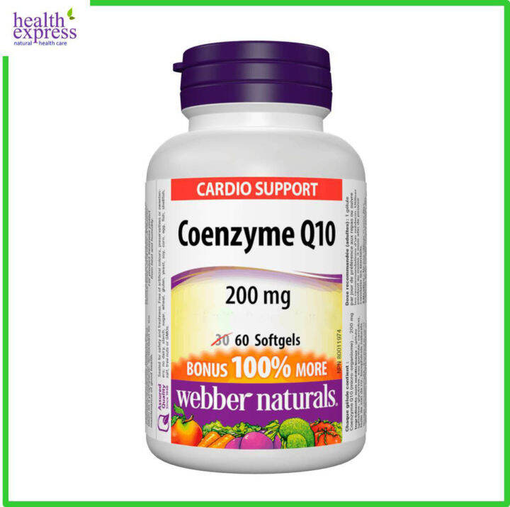 Webber Naturals - Coenzyme Q10 (200 Mg) 60 Softgels | Lazada PH