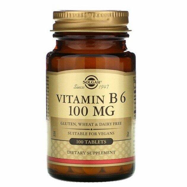 Solgar Vitamin B6 100 Mg 100 Tablets Lazada Indonesia